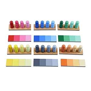 THE STYLE SUTRA Sensorial Material Toy Wooden Color Tablets 24 Pieces ...
