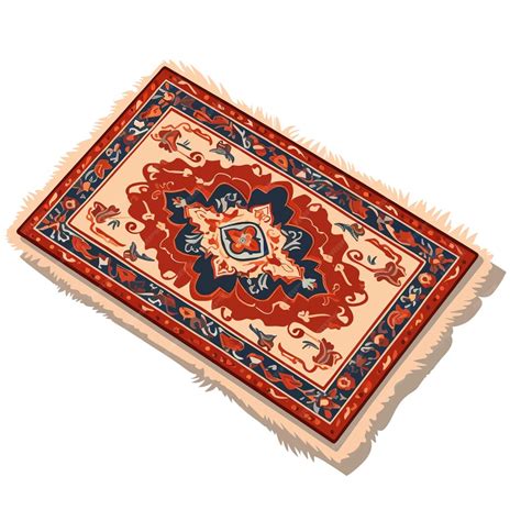 Hand drawn Rug cartoon vector illustration clipart white background ...