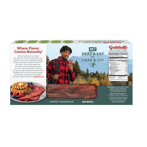 Godshall's Fully Cooked Uncured Turkey Bacon (3 oz) Delivery or Pickup ...