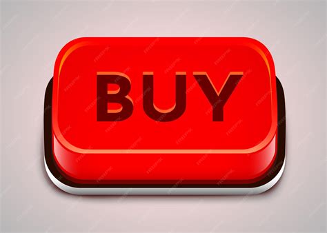 Premium Vector | 3d red buy button