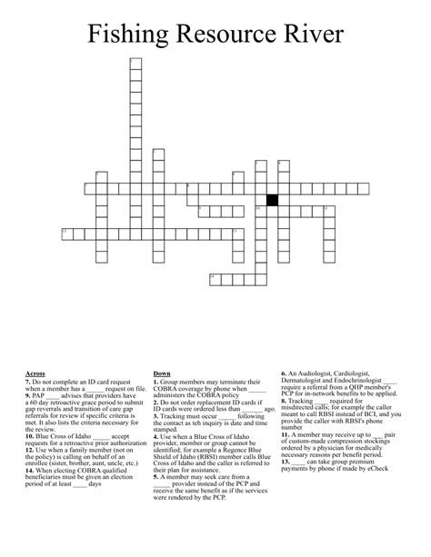 Long French River Crossword - prntbl.concejomunicipaldechinu.gov.co