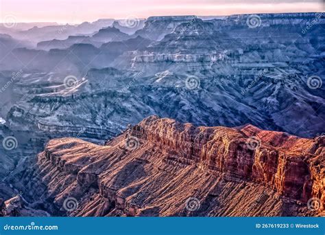 Aerial View of the Grand Canyon Showing Layers of Rock Formations Stock ...
