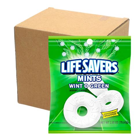 Lifesavers Mints Wint O Green Peg Bags 12 Pack Box – United Sweets