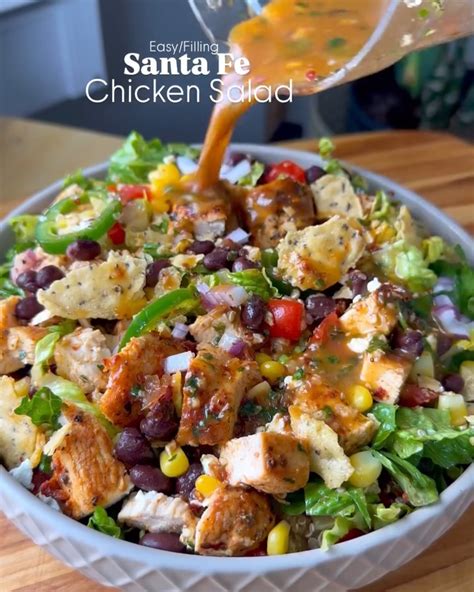 Healthy Eating 🥑🥘🍎🥗 | Santa Fe Chicken Salad BOLD in flavor with loads ...
