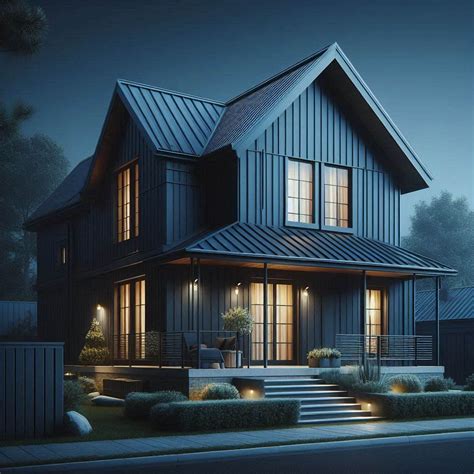 15 Creative Dark Blue House Ideas for Curb Appeal