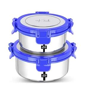 Buy inKitch Stainless Steel Airtight Lunch Box | Easy to Carry | Leak ...