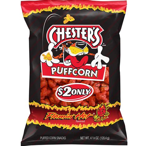 Chester's Puffcorn Flamin' Hot Popcorn, 4.25 Oz. - Walmart.com