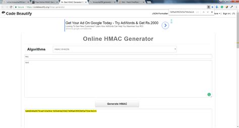 Hmac Sha256 Key Generator Java