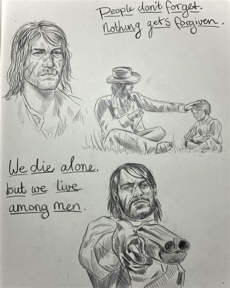 Some of the rdr2 art I made this week. :) : r/reddeadredemption2