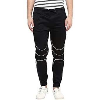 HYPERNATION Black Color Cotton Sport Jogger for Men : Amazon.in ...