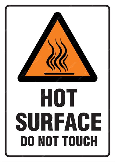 Premium Vector | Hot surface sign