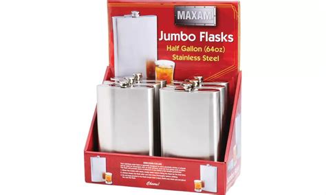 6pc 64oz Stainless Steel Fla... | Groupon Goods