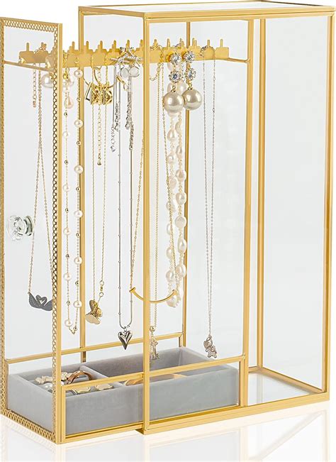 Amazon.com: Glass Necklace Organizer Holder, Jewelry Organizer Necklace ...
