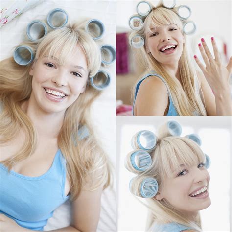 Buy Hair Rollers Jumbo Size sets Self Grip Salon Hair Curlers Large ...