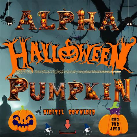 Halloween Pumpkin Font, Jack O Lantern Font, Commercial Use Font ...