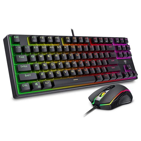 Buy PICTEK Mechanical Gaming Keyboard and Mouse Combo Wired RGB Chroma ...