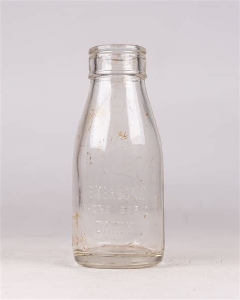 Vintage Emerson's Dairy Clear Glass Milk Bottle - On The Square Emporium