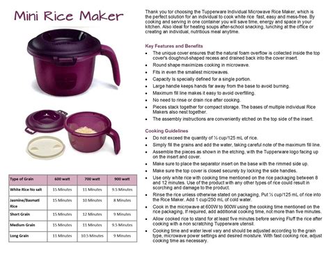 Tupperware Rice Cooker Recipe 60 Photos - Fdgroupsrl.com