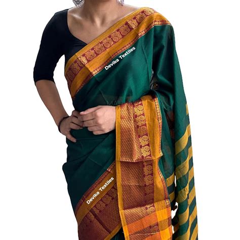 Buy DEVIKA TEXTILES Women And Girls Narayanpet Cotton Saree Without ...