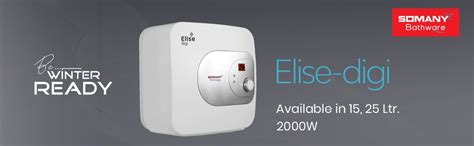 Somany Bathware Elise Digital Water Heater - 15 L , White : Amazon.in ...