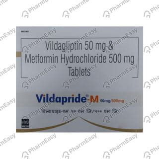 Vildapride M 50/500mg Strip Of 15 Tablets: Uses, Side Effects, Price ...
