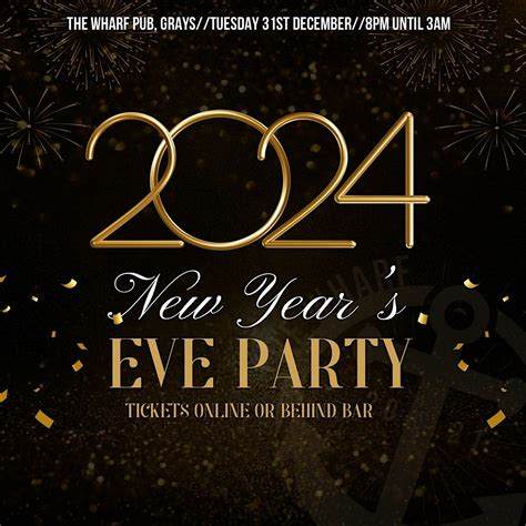 New Year’s Eve 2024 at The Wharf Pub, The Wharf, Grays, 31 December to ...