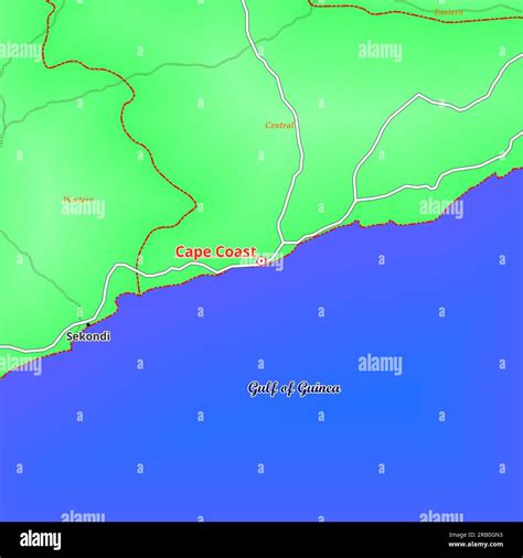 Cape Coast Ghana Map at Armand Hudson blog