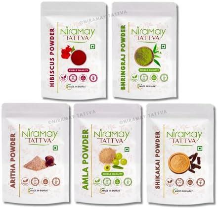 Niramay Tattva Amla, Reetha, Shikakai, Bhringraj And Hibiscus Powder ...