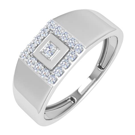 0.28 Carat Men Diamond Wedding Band Ring in 10K Gold (Ring Size 6 ...