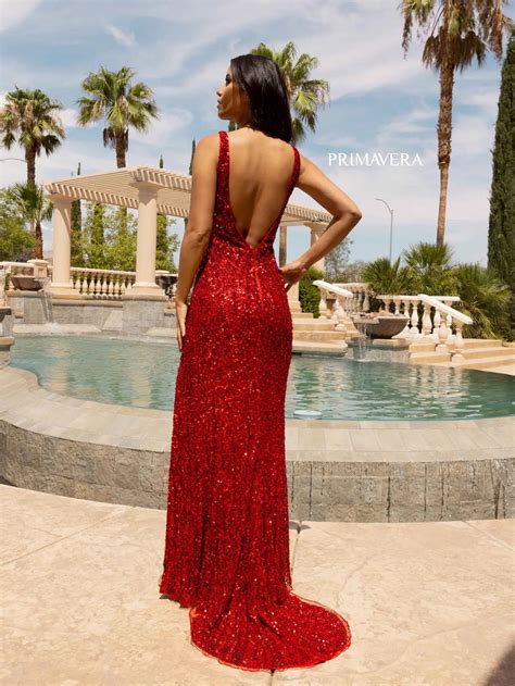 Beaded Backless Gown