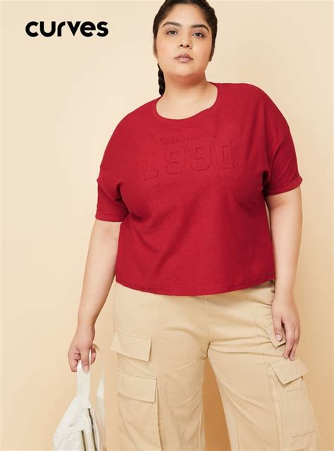 Buy Women Embossed Athleisure T-shirt Online at just Rs. 599.0 ...