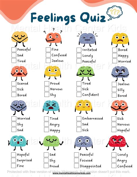 Free Printable Feelings Worksheets PDF | Emotional Intelligence Activities