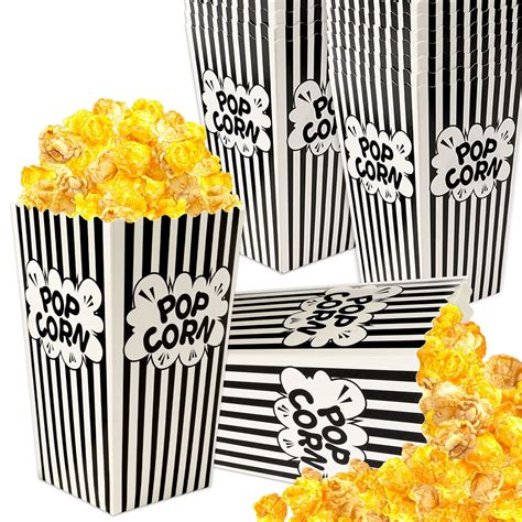 Amazon.com: DECYOOL Mini Paper Popcorn Bags, Small Popcorn Bags Black ...