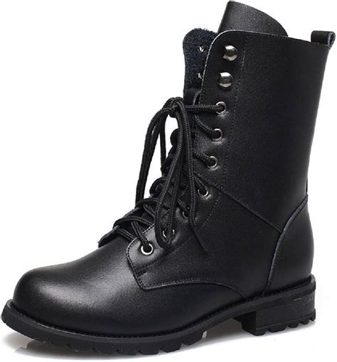 Womens Combat Style Boots Leather at Zane Wylde blog