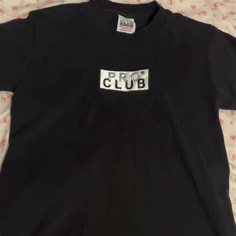 Black pro club box logo tee #proclub #streetwear... - Depop