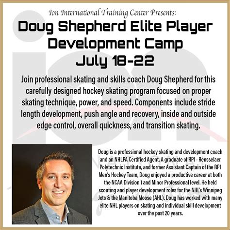 Next week at Ion International Training Center, Doug Shepherd Elite ...