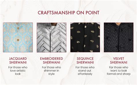 Buy VASTRAMAY Men's Gold Beige Silk Blend Sherwani Set - Brocade ...