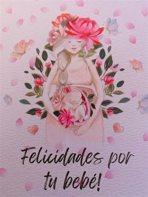 Felicidades Por Tú Bebe ! / Spanish Baby Shower- Spanish Postcard ...