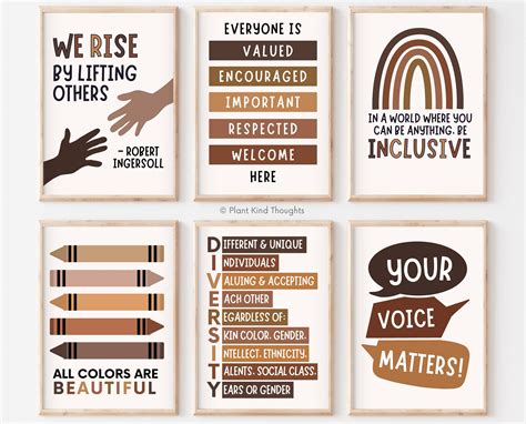 Diversity classroom posters bundle of 6 inclusive human equality ...