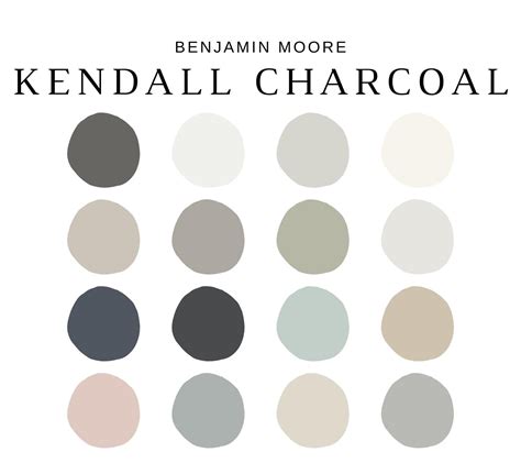 Benjamin Moore KENDALL CHARCOAL Color Palettes, Kendall Charcoal ...