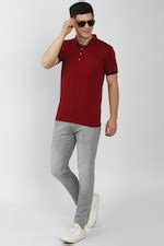 Buy Men Maroon Solid Polo Neck Polo T-Shirts Online - 712085 | Peter ...