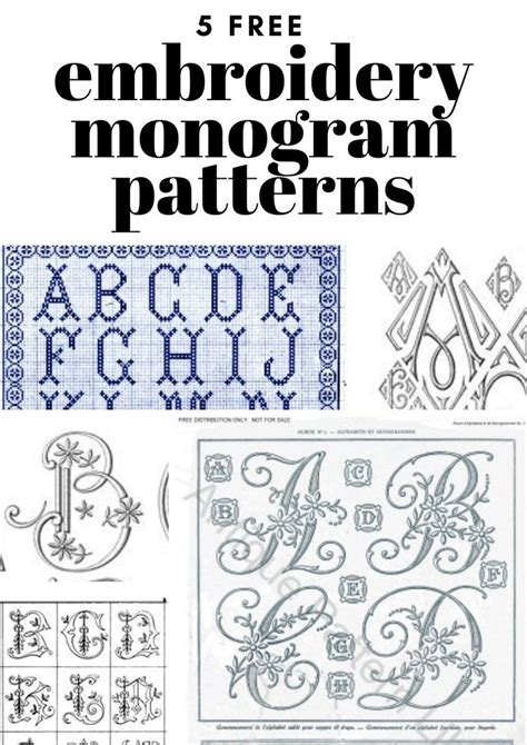 Image result for Monogram Hand Embroidery Patterns