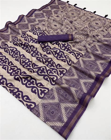 Rajyog Rishika Cotton Silk Saree with Self Weaving & Printed Design (8