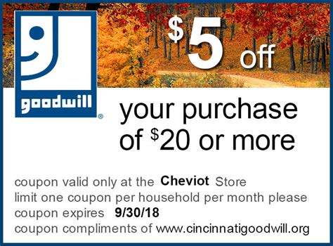 Goodwill Coupons Printable