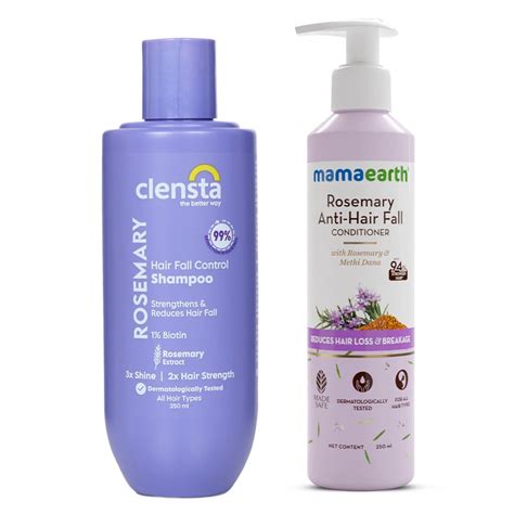 Mamaearth Rosemary Anti Hair Fall Conditioner 250 ML + Clensta Rosemar ...