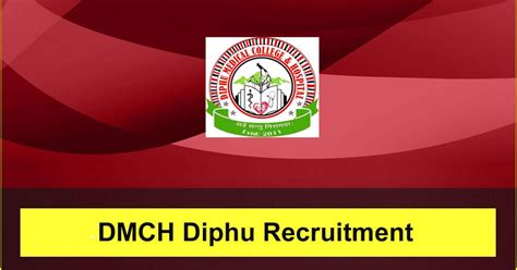 DMCH Diphu Recruitment 2024 » 05 PTO, Lab Assistant & Other Posts