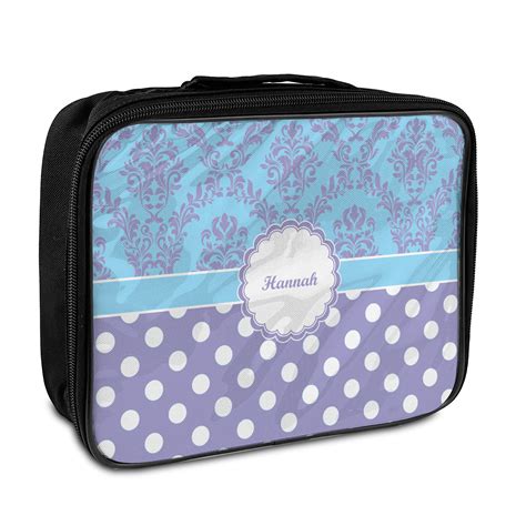 Purple Damask & Dots Insulated Lunch Bag (Personalized) - YouCustomizeIt