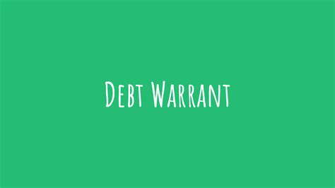 What is a “Warrant in Debt” and What Should I Do About It?
