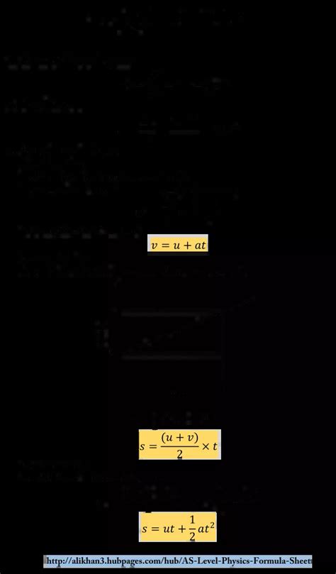 A Level Physics Formula Sheet 的图像结果
