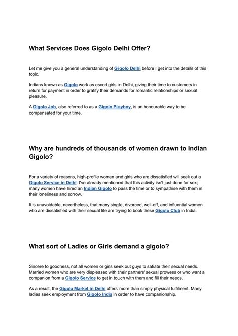 PPT - Join Gigolo Job in Delhi and Meet with Sexy ladies PowerPoint ...